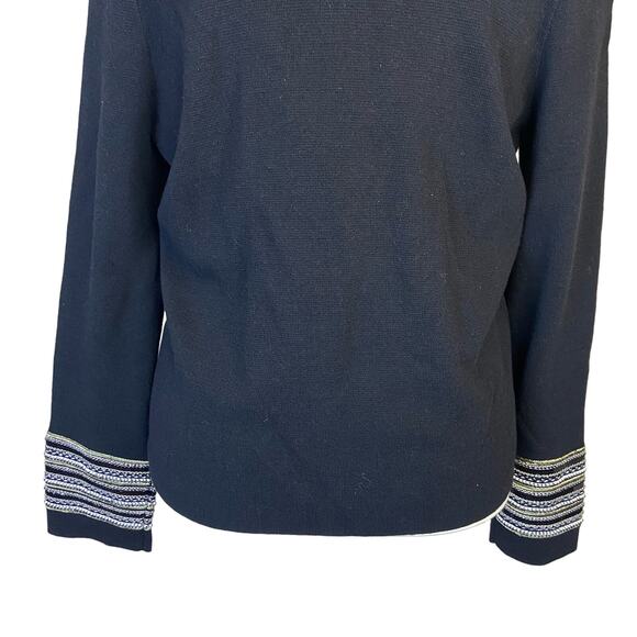 Chico's Embellished Open Cardigan Women's Large Military Career Chic Office NWT - Picture 7 of 12